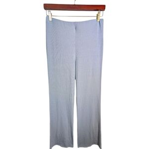 KITTENISH Sky Blue Knit Rayon Spandex Wide Leg Flowy Pants Size XL